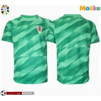 Moške Nogometnih dresov Hrvaška Vratar Gostujoči EP 2024 Kratki rokavi